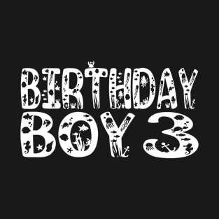 3rd Birthday Boy 3 Years Old Fishing Lover Theme Party design T-Shirt