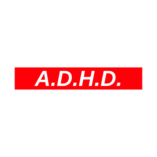 A.D.H.D // Red Box Logo T-Shirt