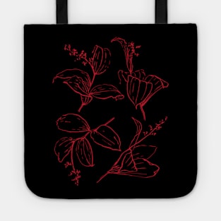 Colorful flowers and leaves Tote