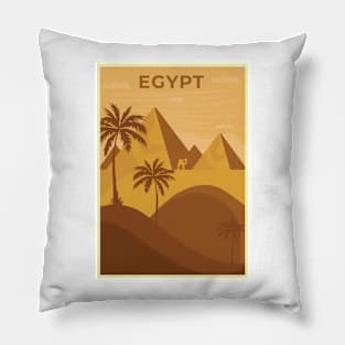 Egypt - Vintage Travel Poster Pillow