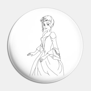 rococo cartoon portrait Pin