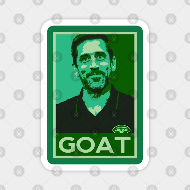 Aaron Rodgers GOAT Magnet by RitterArtNY