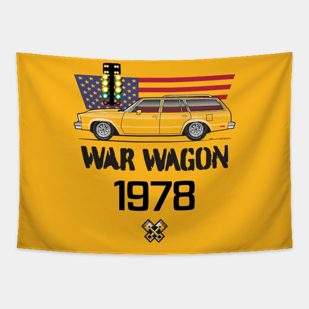 war wagon multi color Tapestry by JRCustoms44