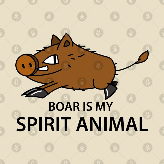 Funny wild boar spirit animal by spontania