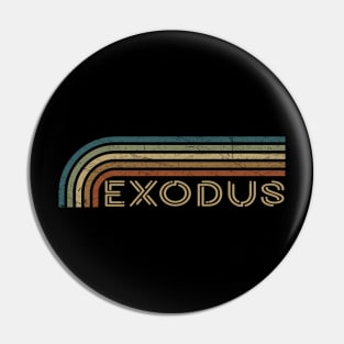 Exodus Retro Stripes Pin