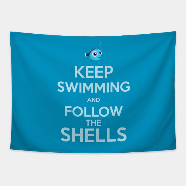 Keep Swimming Tapestry by IdeasConPatatas