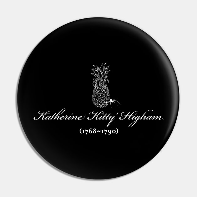 Kitty Higham - Ghosts - white Pin by DAFTFISH