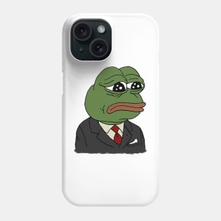 sad pepe in suit Phone Case