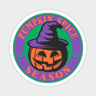 Pumpkin Spice Season Halloween Jack O Lantern Magnet