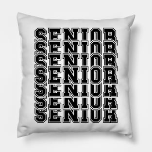 Senior 2024 Retro Sport Tipography 2023 Graduation Pillow