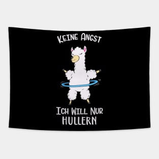 Ich Will Nur Hullern Hula Hoop Lama Alpaka Fun Tapestry