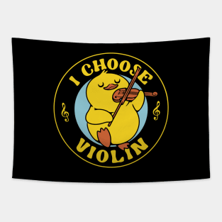 I Choose Violin Funny Duck by Tobe Fonseca Tapestry