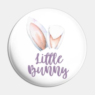 Little Bunny Easter Bunny Ears - White Pin