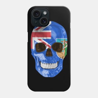 Montserrat Flag Skull - Gift for Montserratian With Roots From Montserrat Phone Case