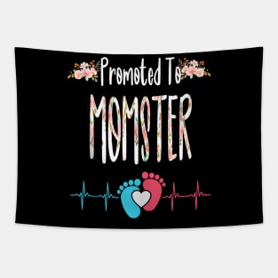 Promoted to MOMSTER - Pregnancy Announcement - Christmas Soon Tapestry