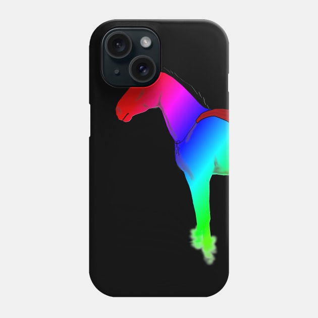 Rainbow Horse Hero Phone Case by RedHeadAmazona