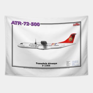 Avions de Transport Régional 72-500 - TransAsia Airways (Art Print) Tapestry