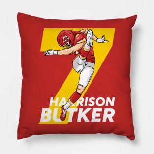 Harrison Butker Kansas City #7 // Cartoon style Pillow