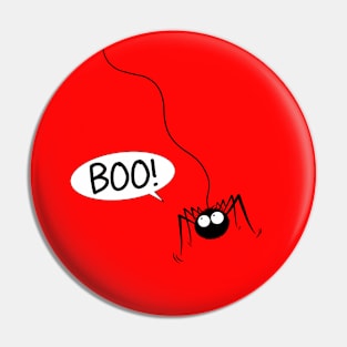 Scary, scary spider Pin