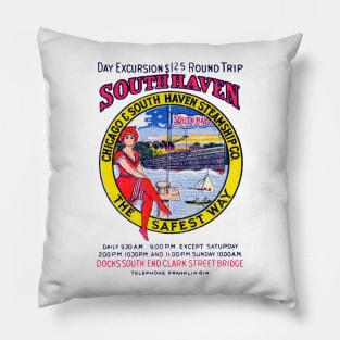 1910 Chicago & South Haven Steamship Company Pillow