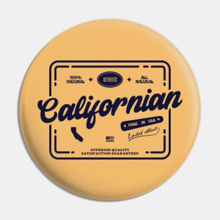 Minimalist Vintage Authentic Californian Dark Print Pin