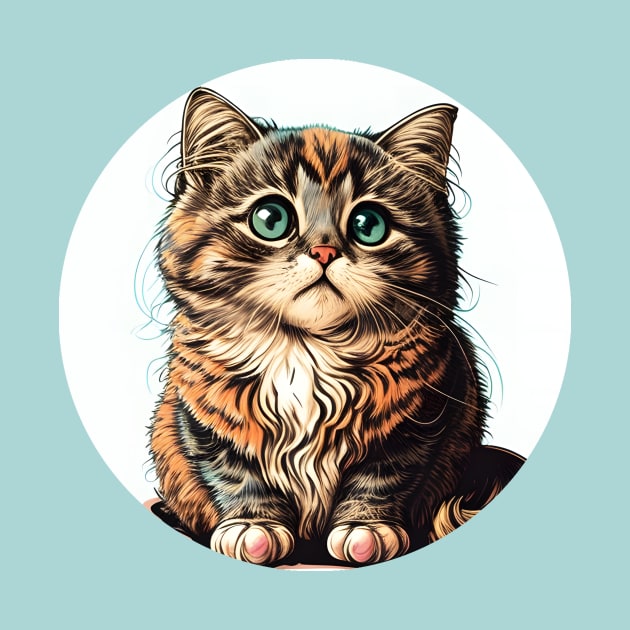 Beautiful Cat Lady Lover, Pastel Cute Cat Kids, Funny Kitten by Danielle Shipp