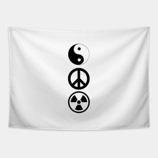 yin yang,peace and love,radiation,pokimane,twitchtv Tapestry
