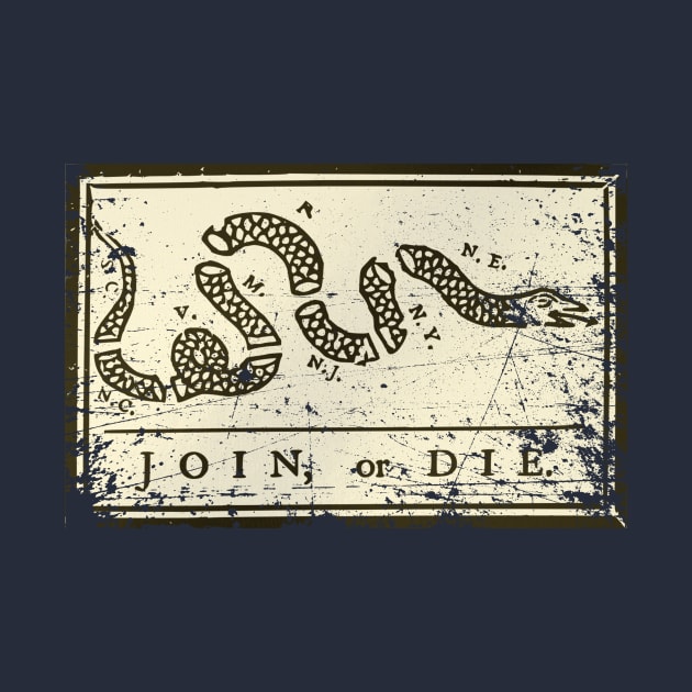 Join or Die - Vintage by The Libertarian Frontier 