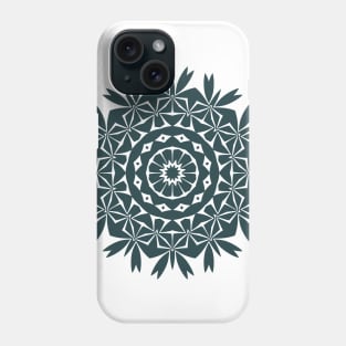 Mini Leaf Mandala (Dark Blue) Phone Case