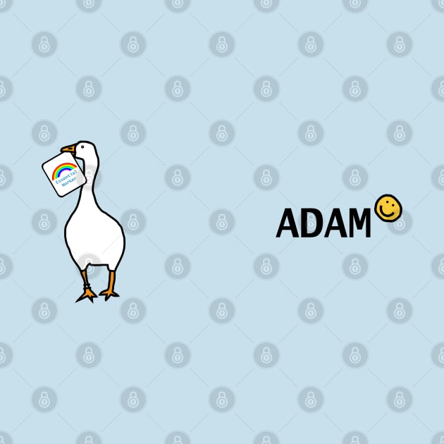 Goose Steals Adam Essential Worker Rainbow Card by ellenhenryart