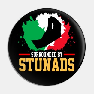 Surrounded By Stunads Hand Gesture Funny Italian Meme, funny Italian Phrases Gift Pin