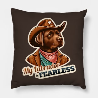 Cowboy Labrador Retriever Pillow