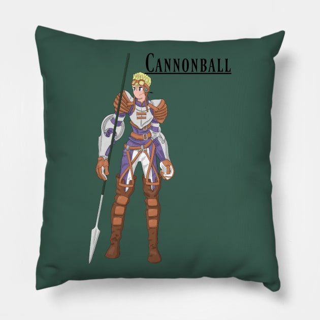 Cannonball Tactics Pillow by GingerCatGirlPrime 