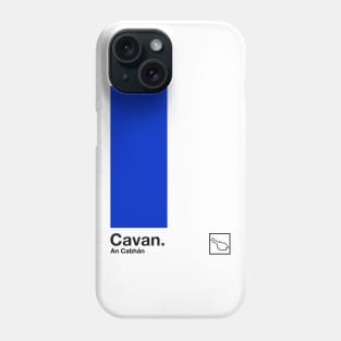 County Cavan / Original Retro Style Minimalist Poster Design Phone Case