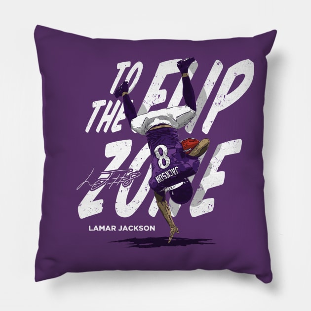 Lamar Baltimore Flip Zone Pillow by ClarityMacaws