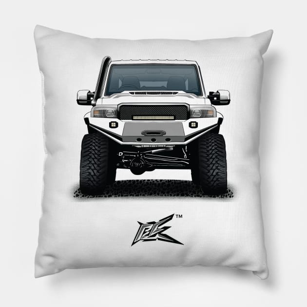toyota lc79 lifted truck Pillow by naquash