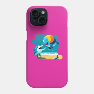 Baby blue dolphin Phone Case