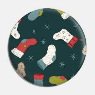 Scattered Christmas Stockings Pin