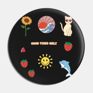 Pack cute summer stickers Pin