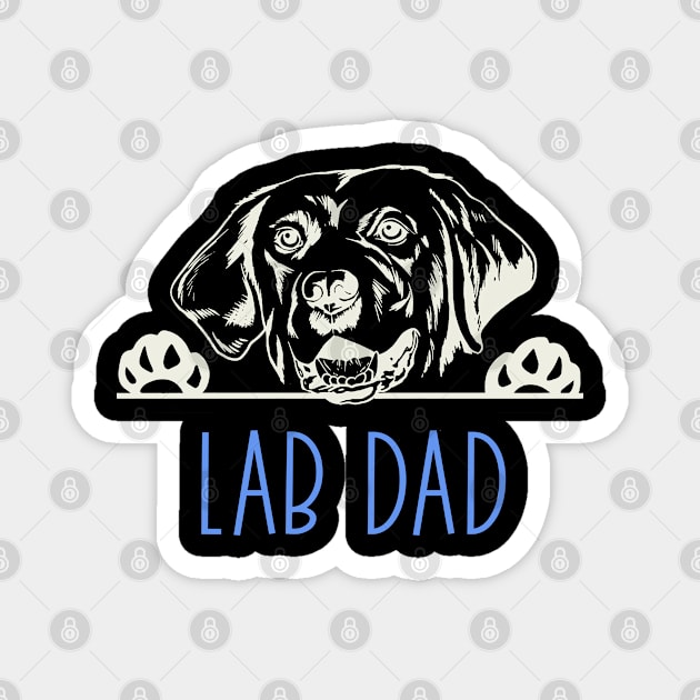 Lab Dad with Labrador Retriever Dog Magnet by tropicalteesshop