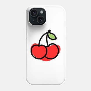 Cute Cherry Minimalist Abstract Childlike Phone Case