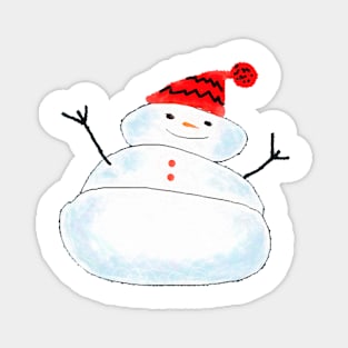 Painted Snowman Magnet