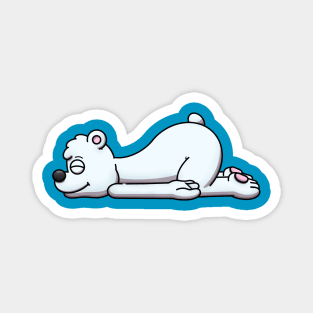 Sleeping Cartoon Polar Bear Magnet