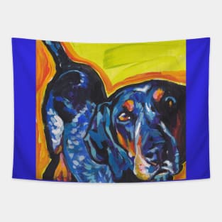 Bluetick COONHOUND Dog Bright colorful pop dog art Tapestry