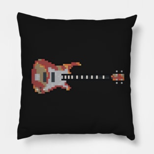 Pixel Rusty Metallic Bass Guitar Pillow