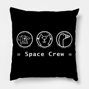 White Line Drawing Sci Fi Space Crew 2420 Pillow