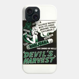 1940s propaganda film poster - Devil's harvest Phone Case