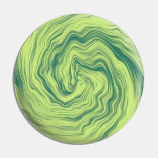 Cool Green Swirl Pattern Pin