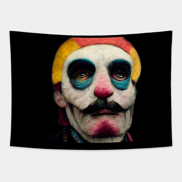 Pierrot Tapestry by www.TheAiCollective.art