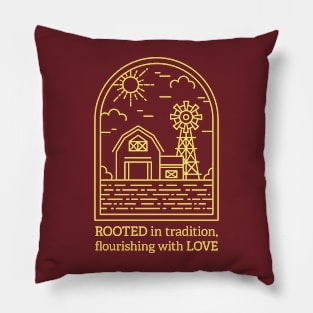 Line Art Homestead Pillow